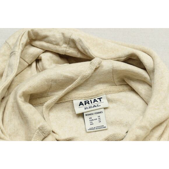 Ariat REAL Women's Plus Size 1X Hoodie Sweatshirt Kangaroo Pocket - Picture 8 of 8